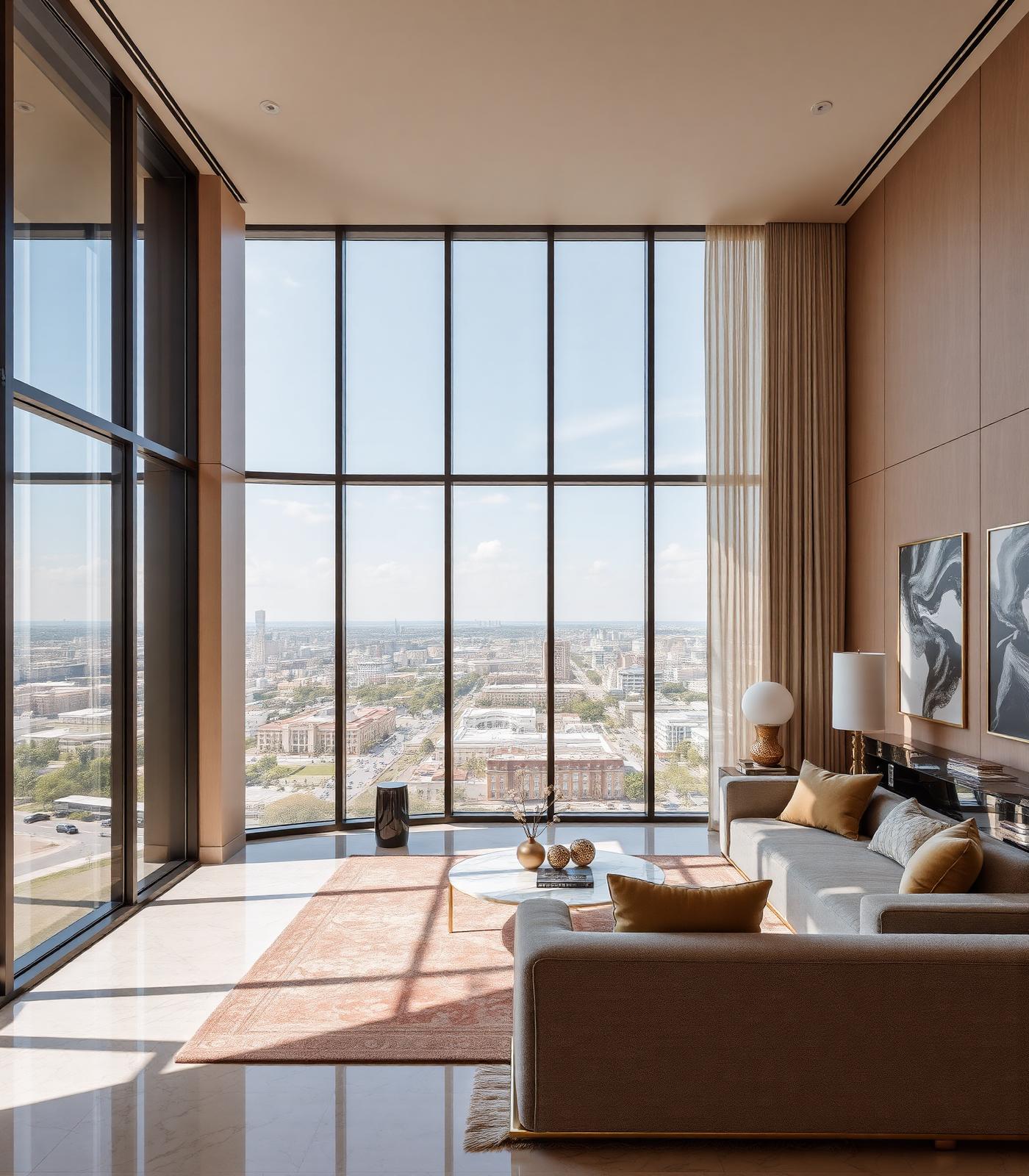 Interior elegante de apartamento em Brasília